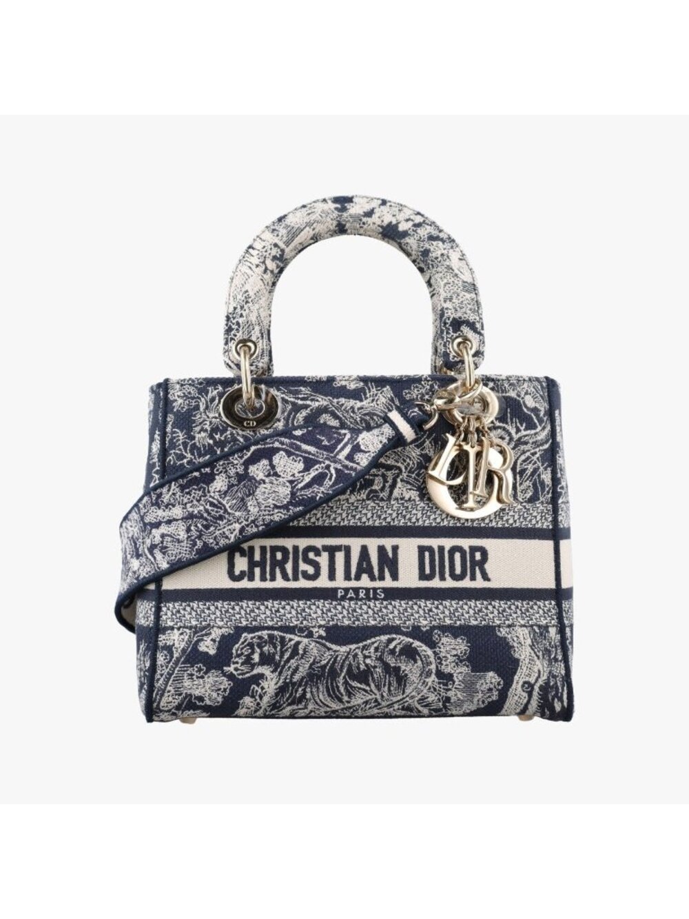 Dior D-lite Medium Royaume Navy Jacquard